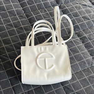 White Telfar Small Shopper